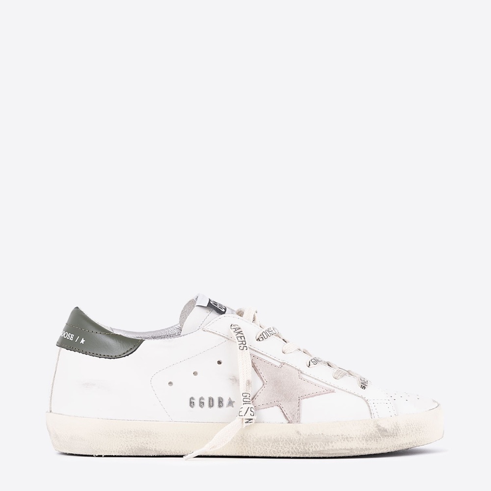 Golden Goose Superstar Sneaker White Leather/Pink Star/Green sz 36 New in Box